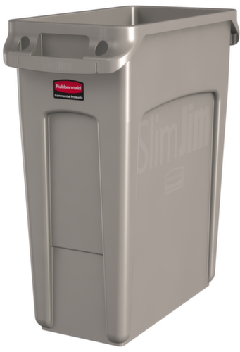 Rubbermaid Wertstoffsammler Slim Jim® mit Lüftungskanälen, 60 l, beige Standard 1 L