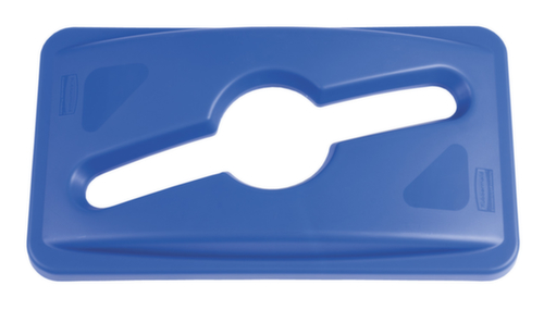 Rubbermaid Deckel Slim Jim® für gemischte Abfälle für Wertstoffsammler, blau Standard 1 L