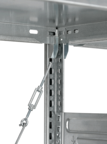 hofe System-Steckregal in mittelschwerer Bauart, Höhe x Breite x Tiefe 3000 x 1310 x 835 mm, 7 Böden Detail 1 L