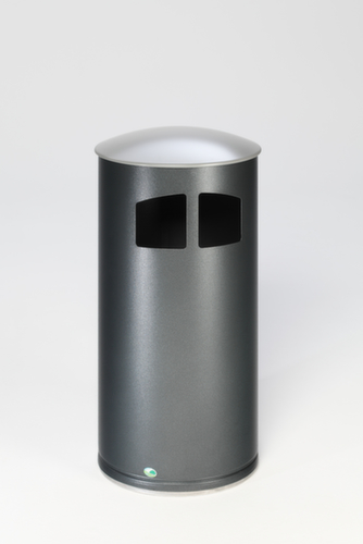 VAR Abfallbehälter mit 2 Einwurföffnungen, 75 l, antiksilber Standard 1 L