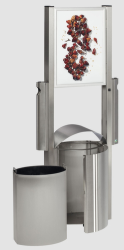 Edelstahl-Abfallbehälter für den Außenbereich, 50 l Standard 2 L