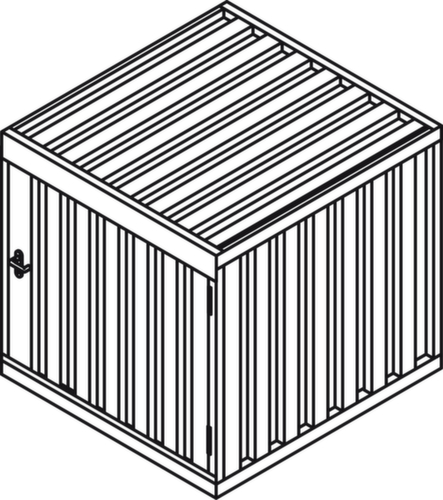 Säbu Magazinbox mit hochklappbarem Dach Technische Zeichnung 1 L