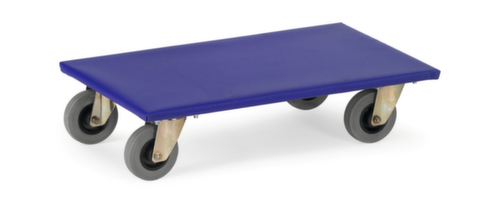 fetra Transportroller mit rutschfester Ladefläche, Traglast 300 kg, Vollgummi-Bereifung Standard 1 L