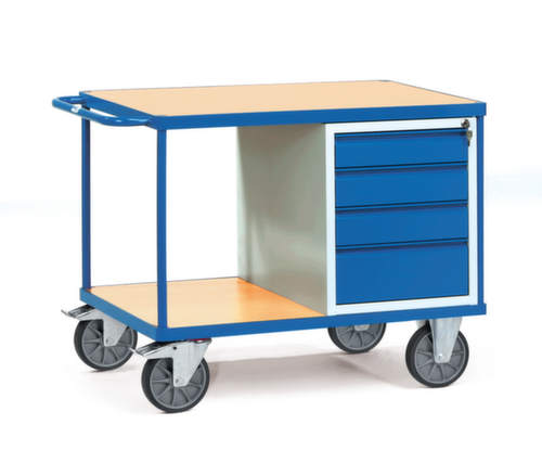 fetra Tisch- und Schrankwagen mit Schubladen, Traglast 600 kg, Ladefläche 1050 x 700 mm Standard 1 L