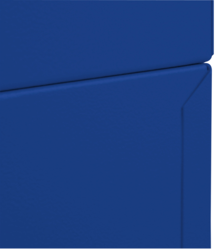 stumpf Wertstoffbehälter feuerhemmend, 65 l, RAL5010 Enzianblau, Deckel RAL5010 Enzianblau Detail 1 L