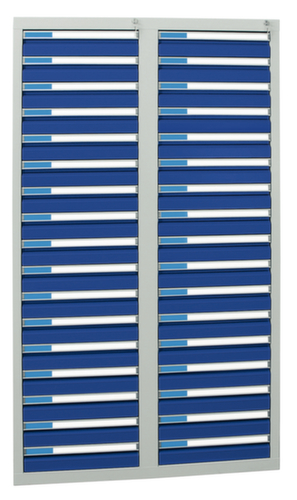 stumpf Schubladenschrank ES 510, 34 Schublade(n), RAL7035 Lichtgrau/RAL5010 Enzianblau Standard 1 L