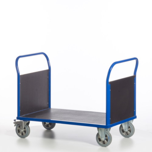 Rollcart Doppelstirnwandwagen mit rutschsicherer Ladefläche, Traglast 1200 kg, Ladefläche 1200 x 800 mm Standard 2 L