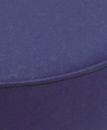 Höhenverstellbarer Drehhocker mit Kunstledersitz, Sitz blau, Rollen Detail 1 L