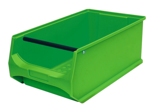 Sichtlagerkasten Grip mit Noppenboden, grün, Tiefe 500 mm, Polypropylen Standard 1 L