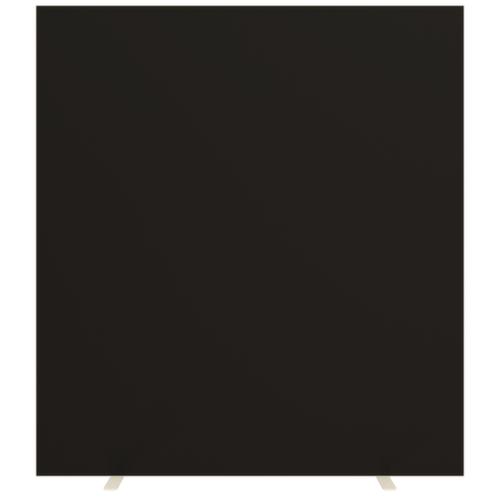Paperflow Trennwand mit beidseitigem Stoffbezug, Höhe x Breite 1740 x 1600 mm, Wand schwarz Standard 1 L