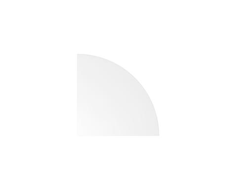Rundes Verkettungselement, Breite x Tiefe 800 x 800 mm, Platte weiß Standard 1 L