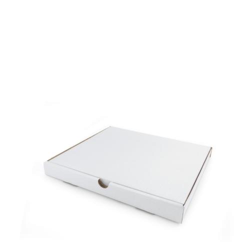 Flacher Versandkarton in weiß, 1-wellig, 225 x 150 x 25 mm Standard 2 L