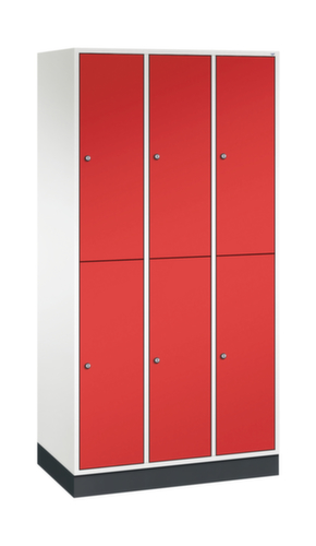 C+P Doppelstöckiger Garderobenschrank Intro, Abteilbreite 260 mm Standard 2 L