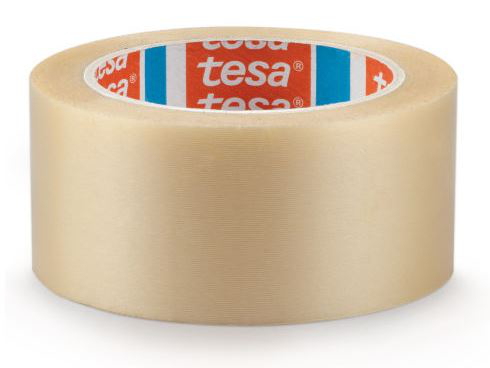 tesa PVC-Packband 4120 für mittelschwere Packstücke, Länge x Breite 100 m x 50 mm Standard 1 L
