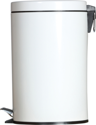 Runder Tretabfallbehälter mit Innenbehälter, 12 l, weiß Standard 1 L