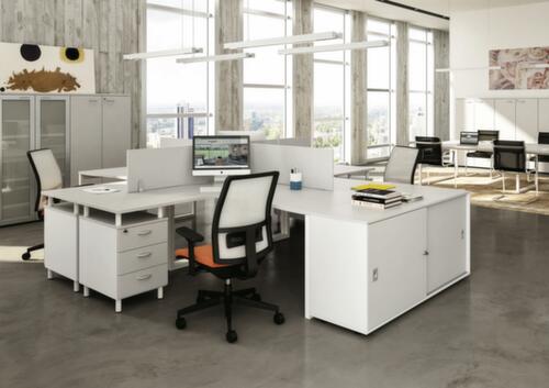 Quadrifoglio Schreibtisch Practika mit 4-Fußgestell Milieu 1 L
