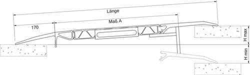 Überfahrbrücke mit 4000 kg Traglast Technische Zeichnung 1 L