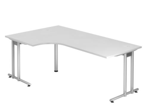 Winkel-Schreibtisch Terra Nova mit C-Fußgestell, Breite x Tiefe 2000 x 800 mm, Platte weiß Standard 1 L