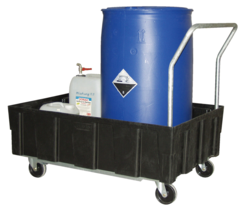 Cemo Fahrbare PE-Auffangwanne, für 1 x 200-Liter-Fass Standard 1 L