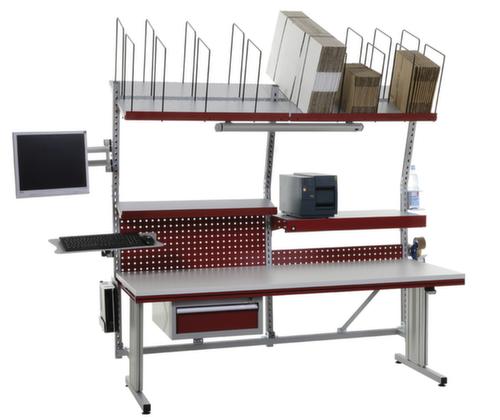 Rocholz Komplett-Packtisch System Flex E mit Lochplatte und PC-Aussattung, Breite x Tiefe 2000 x 800 mm Standard 1 L