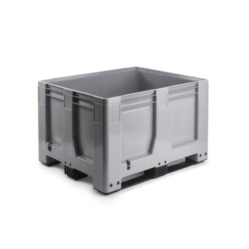 Palettenbox, Inhalt 470 l, grau, 3 Kufen Standard 2 L