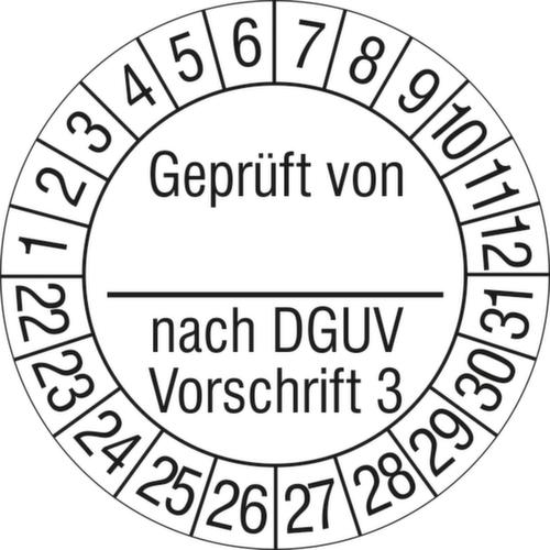 Prüfplakette Geprüft nach DGVU Standard 1 L