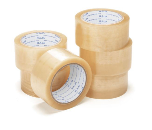 Raja PP-Packband mit Kleber aus Hotmelt, Länge x Breite 66 m x 50 mm Standard 1 L