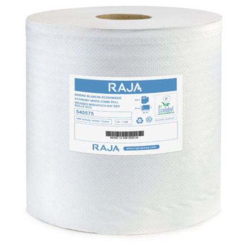 Raja Wischtuchrolle Eco für den täglichen Gebrauch, 1000 Tücher, Zellstoff Standard 2 L