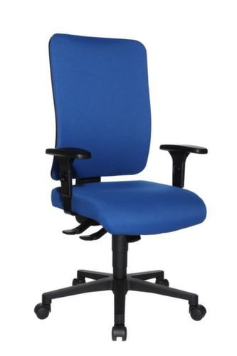 Topstar Bürodrehstuhl Open X (P) mit kaschierter Polsterrückenlehne, blau Standard 6 L