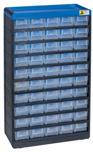 Allit Extra stabiles Schubladenmagazin VarioPlus Pro 53/100, 50 Schublade(n), schwarz/blau/weiß transluzent Standard 1 L