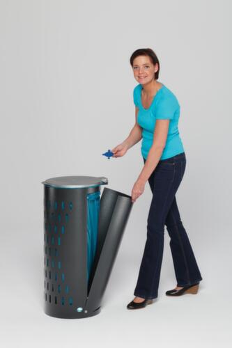 Lochblech-Müllsackständer, für 120-Liter-Säcke, antiksilber, Deckel silber Milieu 1 L