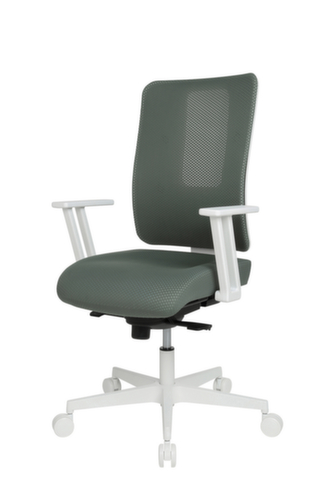 Topstar Bürodrehstuhl Sitness Life 50 mit offenem Rückenträger, Netzrückenlehne mit offenem Rückenträger, graugrün Standard 6 L