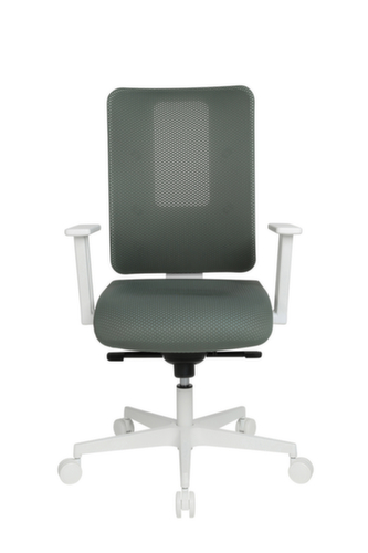 Topstar Bürodrehstuhl Sitness Life 50 mit offenem Rückenträger, Netzrückenlehne mit offenem Rückenträger, graugrün Standard 3 L
