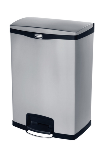 Rubbermaid Edelstahl-Abfallbehälter Slim Jim® Front Step, 1 x 90 l Standard 1 L