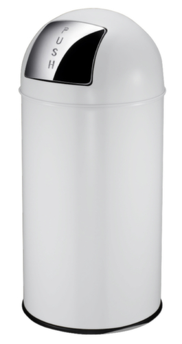 Feuersicherer Abfallbehälter EKO Pushcan, 40 l, weiß Standard 1 L