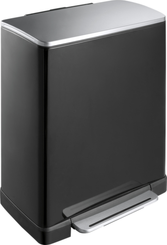 Edelstahl-Tretabfallbehälter EKO E-Cube mit extra breitem Tretpedal, Inhalt 1 x 18 l/1 x 28 l Standard 1 L