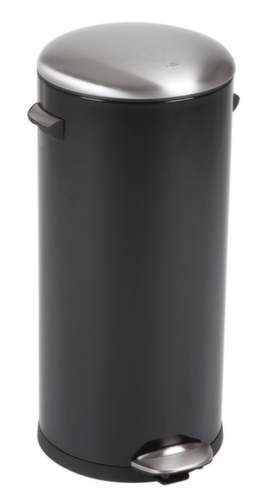 Tretabfallbehälter EKO Belle Deluxe mit Edelstahldeckel, 30 l, mattschwarz Standard 1 L