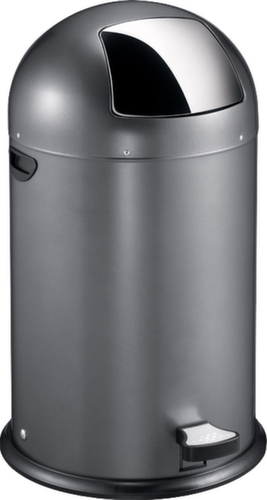 Feuersicherer Abfallbehälter EKO Kickcan, 40 l, grau Standard 1 L