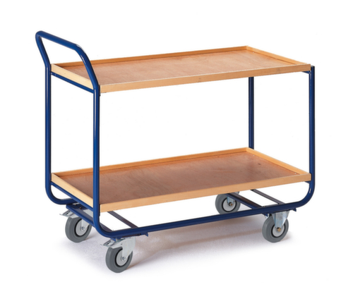 Rollcart Tischwagen mit Holzkästen 775x475 mm, Traglast 150 kg, 2 Etagen Standard 1 L
