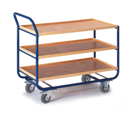 Rollcart Tischwagen mit Holzkästen 1000x575 mm, Traglast 150 kg, 3 Etagen Standard 1 L