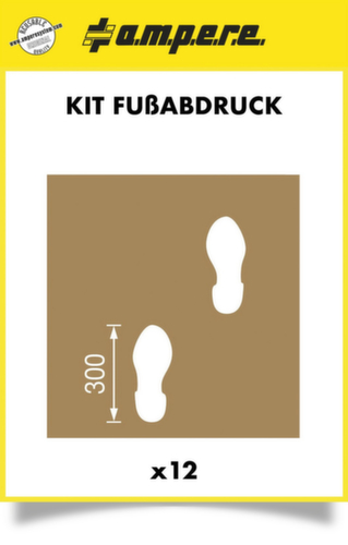 a.m.p.e.r.e. Schablonenset zur Bodenmarkierung, Fuß Standard 1 L