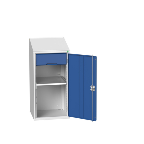 bott Pultschrank verso, RAL7035 Lichtgrau/RAL5010 Enzianblau Standard 1 L