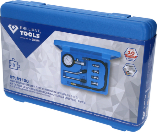 Brilliant Tools Kompressionstester-Satz für Benzin Motoren Standard 6 L