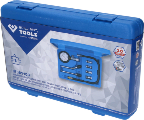 Brilliant Tools Kompressionstester-Satz für Benzin Motoren Standard 8 L