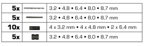Brilliant Tools HSS Schraubenausdreher-Satz Standard 10 L