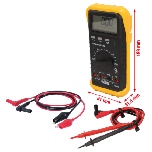 KS Tools Digital Multimeter inkl. Prüfspitzen und Krokodilklemmen Standard 2 L