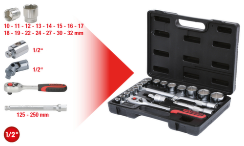 KS Tools 1/2" Steckschlüssel-Satz Standard 2 L