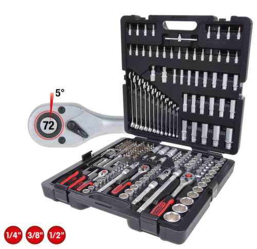 1/4"+3/8"+1/2" Steckschlüssel-Satz Standard 2 L