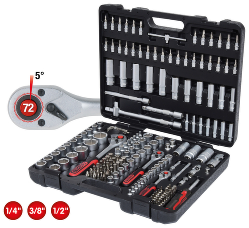 1/4"+3/8"+1/2" Steckschlüssel-Satz Standard 2 L