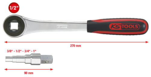Universal-Stufenschlüssel-Satz 3/8"-1" Standard 3 L